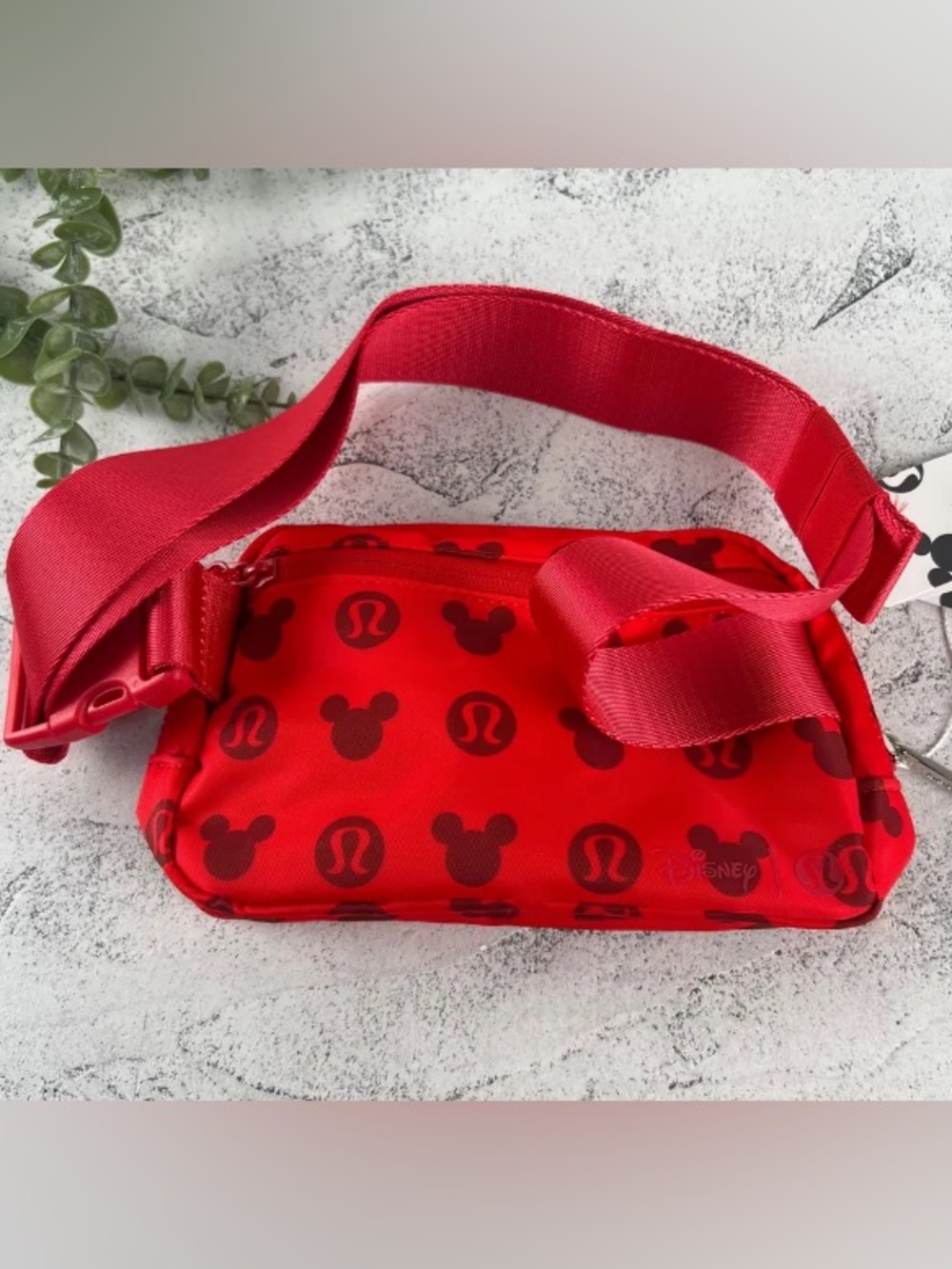 lululemon athletica Red Crossbody Belt Bag with Mickey Print - Picture 3 of 3